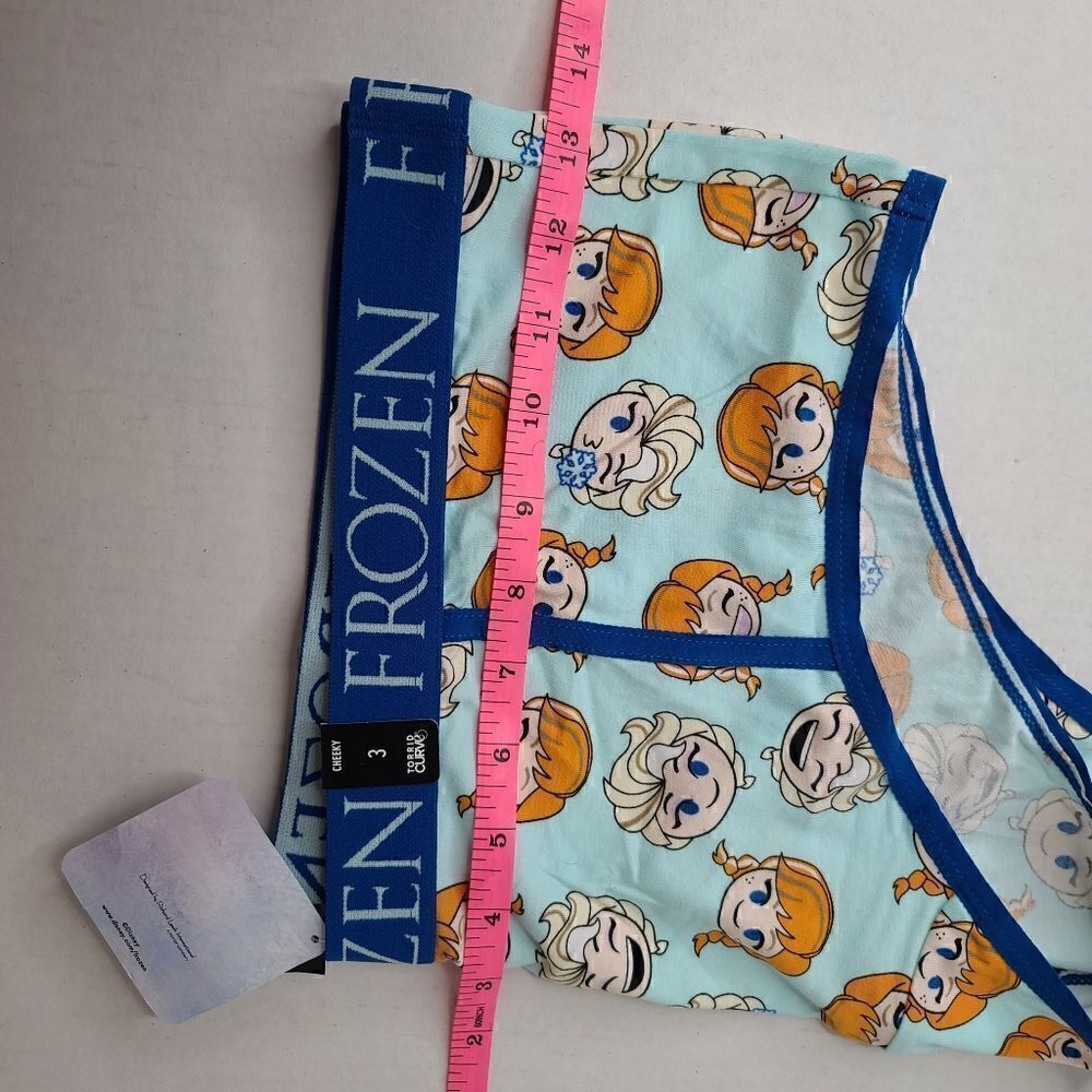 3X 22W 24W Torrid Blue Frozen Cheeky Panty Disney Princess Elsa Anna Cotton Plus - Picture 8 of 8
